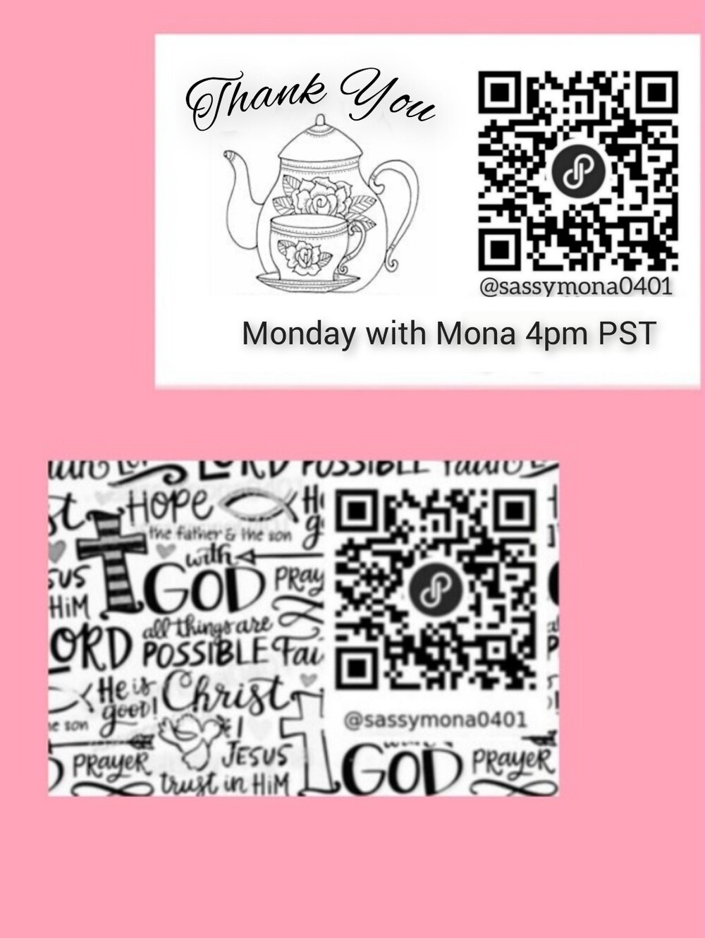 QR Thank You Closet Stickers 2x4 50 Custom Handcrafted Your Choice Design